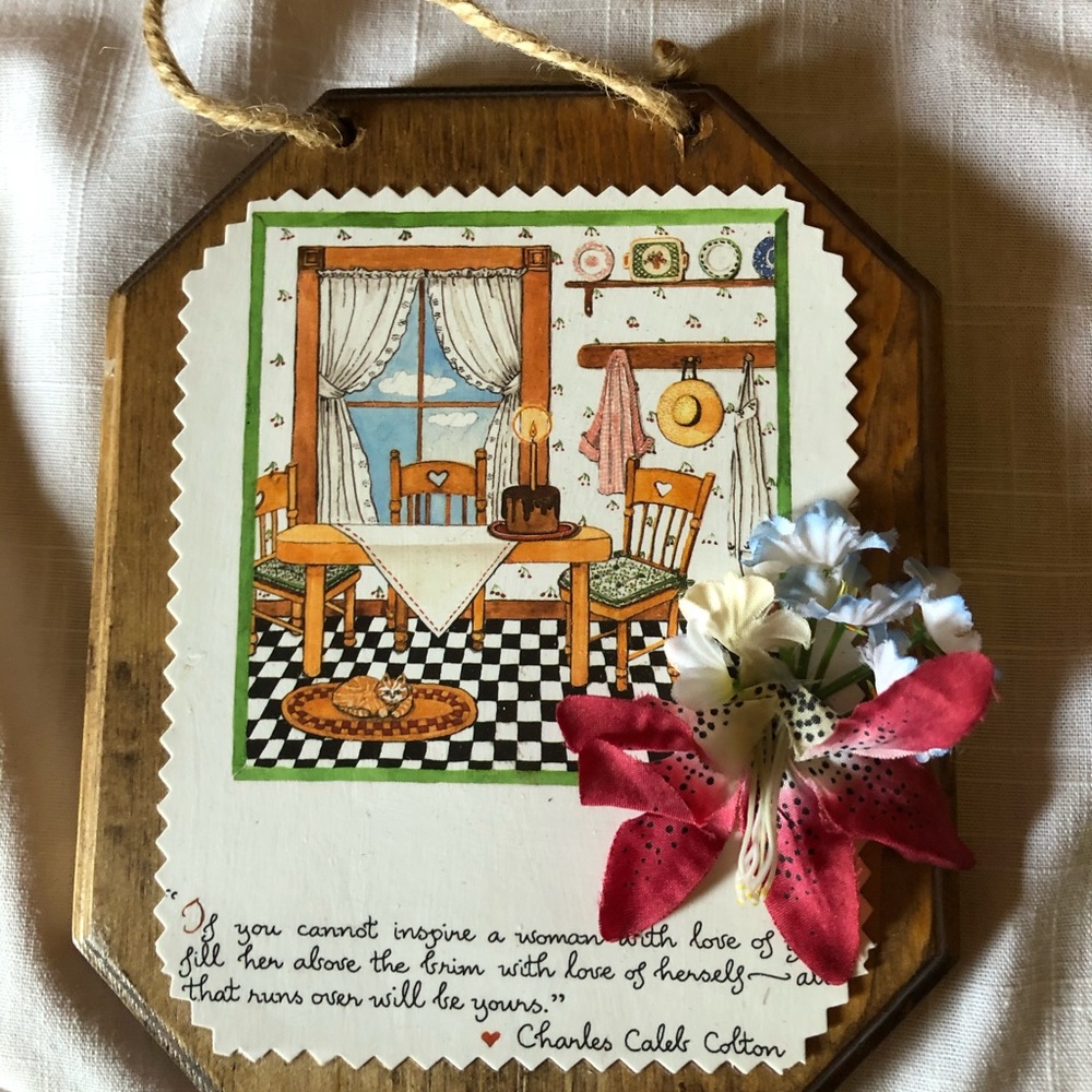 Wood Plaque Country Kitchen Wall Art 🪴